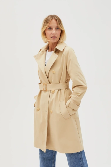 Trencz beżowy