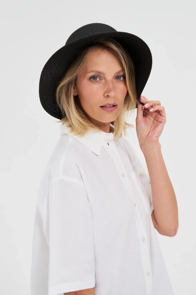 Kapelusz z kokardą czarny