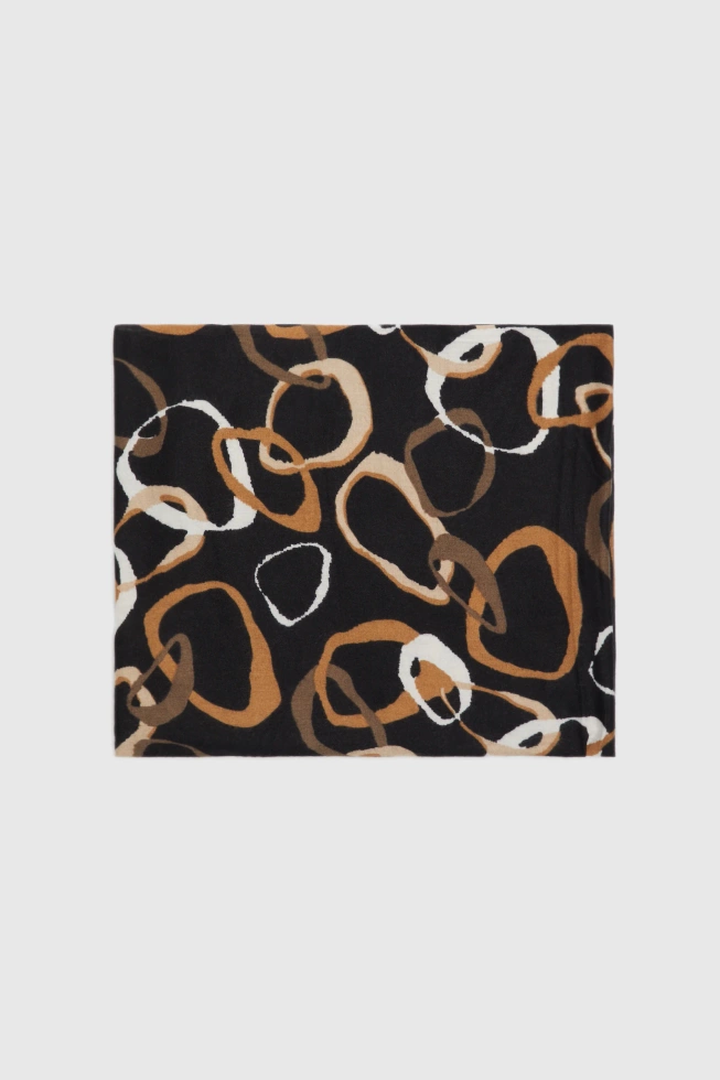 Szal z wzorem czarny
