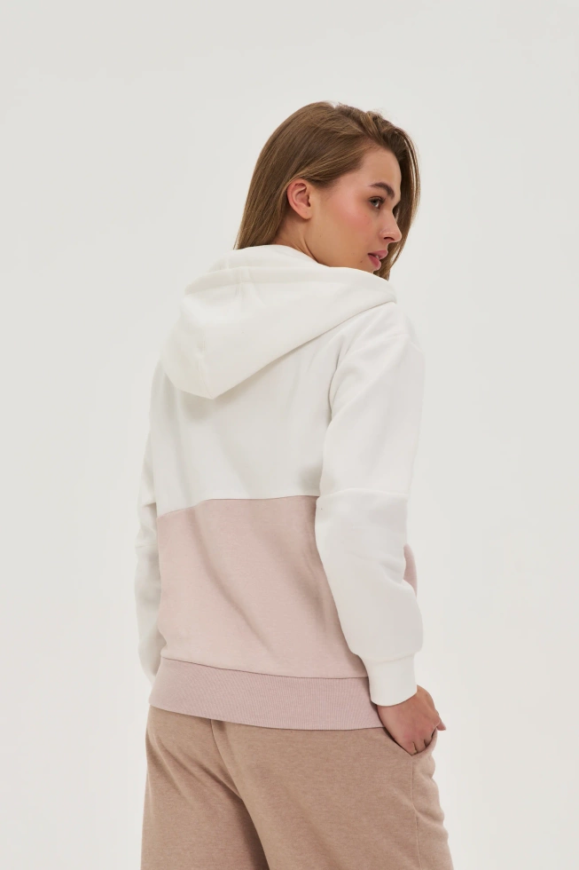 Bluza zapinana na zamek beżowa