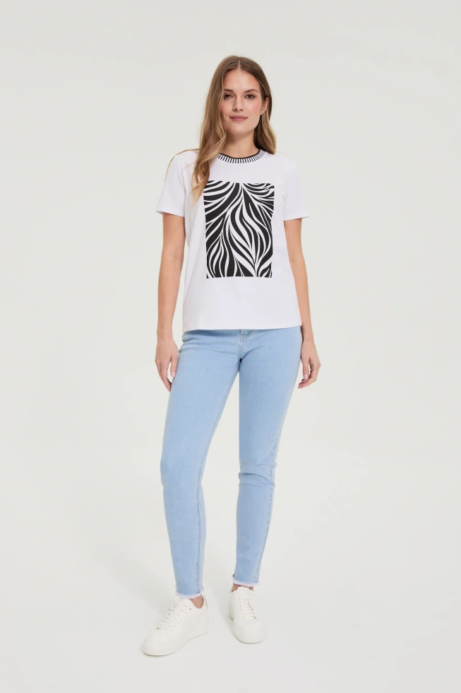 T-shirt z nadrukiem biały