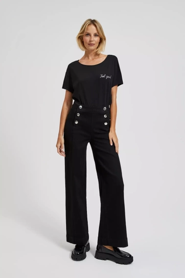 Bluzka z napisem czarna