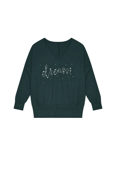 Bawełniana bluzka z aplikacją