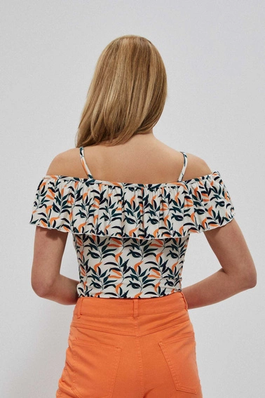 Bluzka na ramiączkach z falbaną