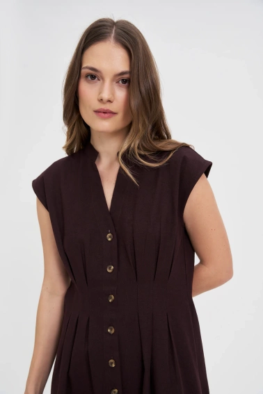 Taliowana sukienka midi