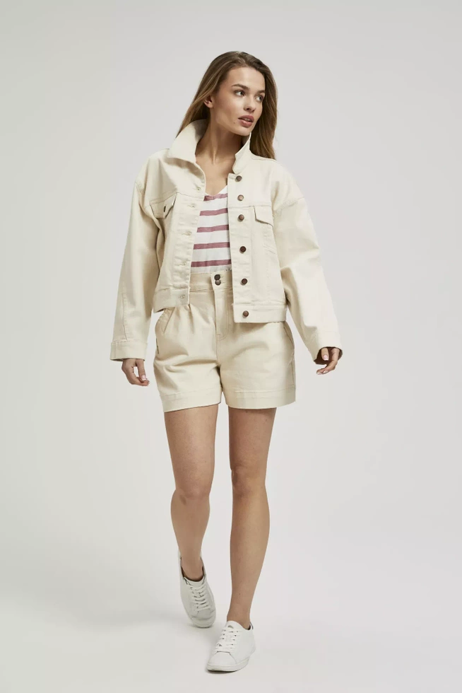 Jeansowa kurtka beżowa