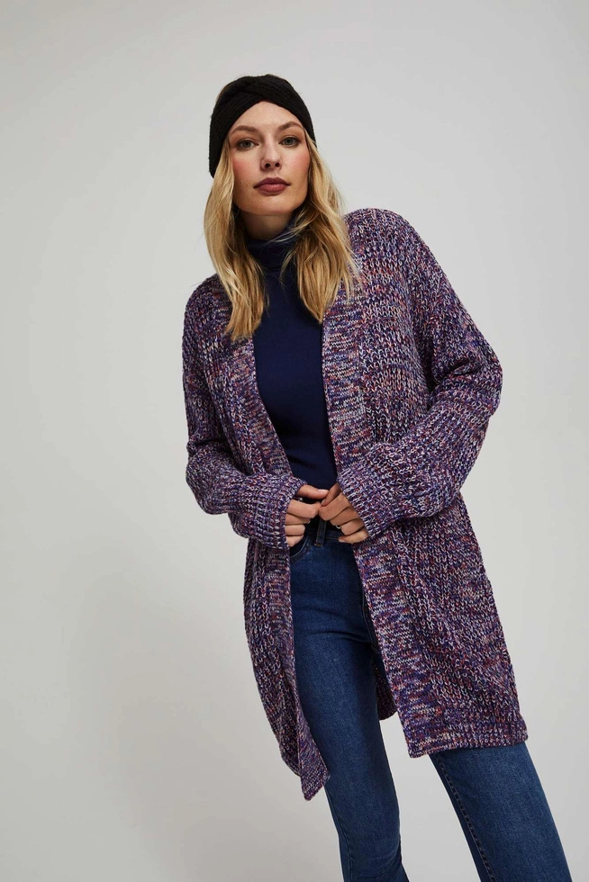 Ciepła opaska na głowę z dzianiny czarna