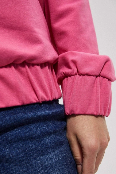 Bluza z dekoltem w serek różowa