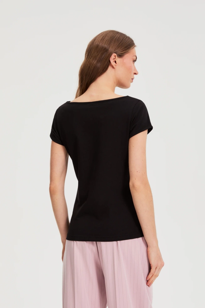 Bawełniany t-shirt czarny