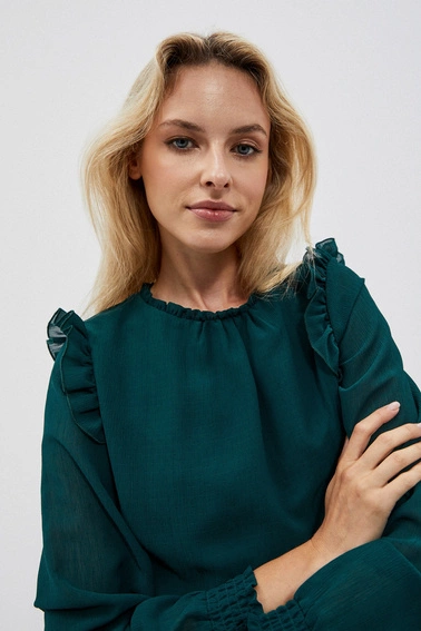 Koszula z falbaną na ramionach 