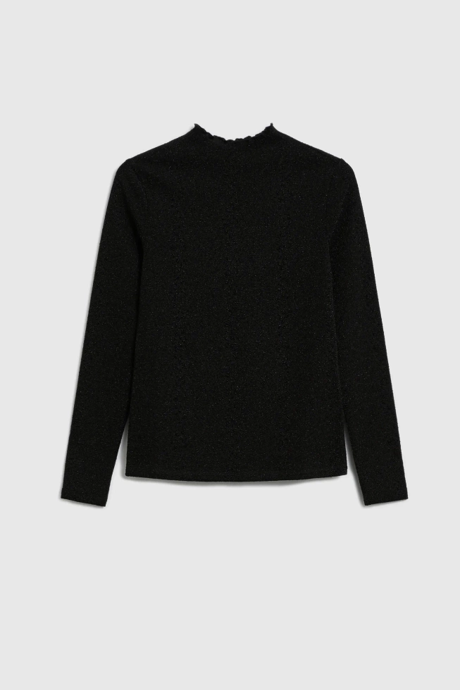 Błyszcząca bluzka czarna