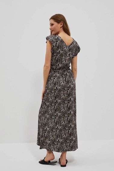 Sukienka maxi ciemnbrązowa