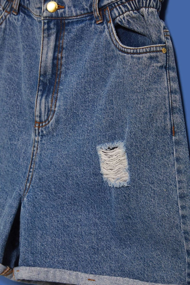 Szorty z przetarciami niebieskie