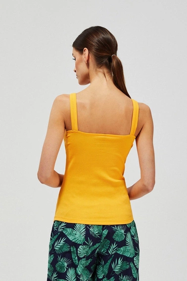 Prążkowany top z bawełny organicznej