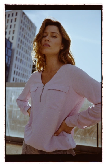 Koszula z wiskozy różowa