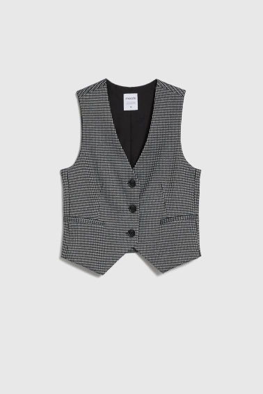 Elegancka kamizelka szara