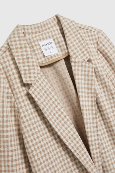 Marynarka w kratkę beżowa