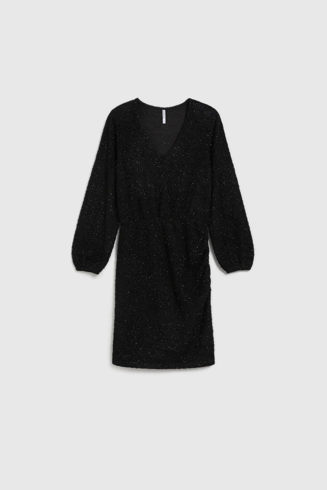 Sukienka z metaliczną nitką czarna