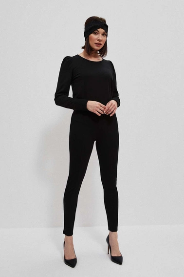 Bawełniana bluzka z bufiastymi rękawami