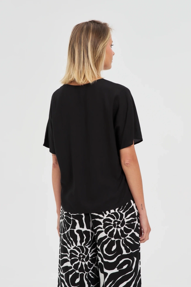 Wiskozowa koszula czarna