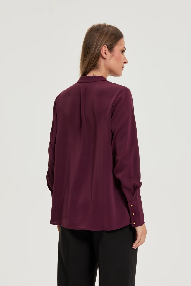Elegancka koszula burgundowa