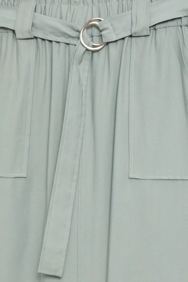 Spódnica z wiskozy oliwkowa