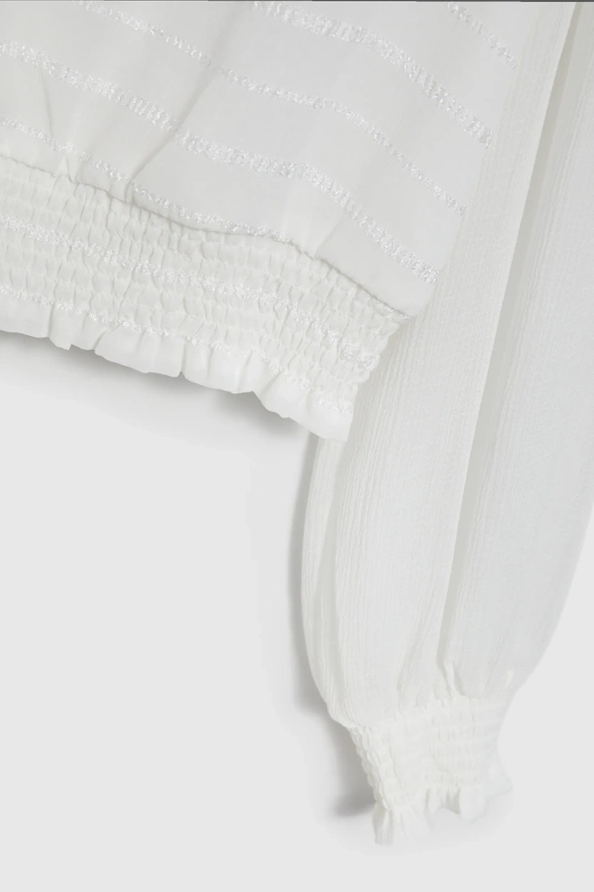 Elegancka koszula z bufiastymi rękawami biała