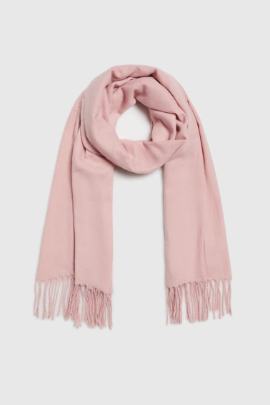  Szal z frędzlami różowy