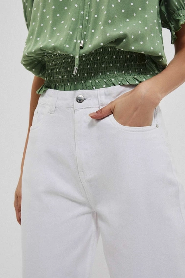 Jeansy białe mom fit