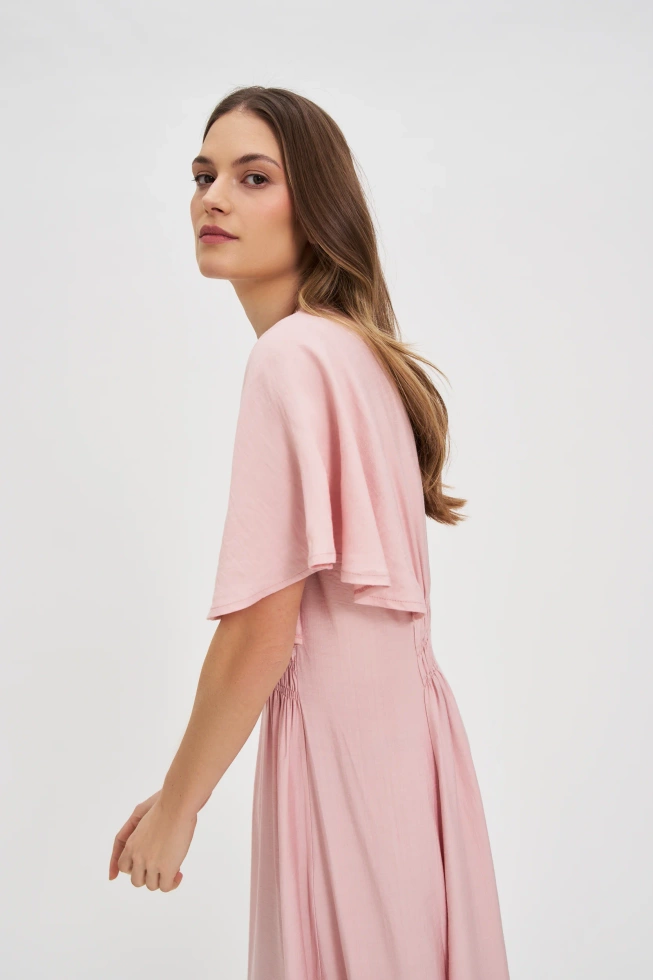 Sukienka midi różowa