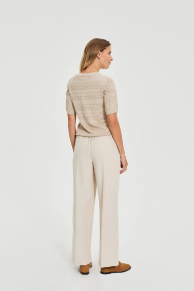 Spodnie z kantem beżowe