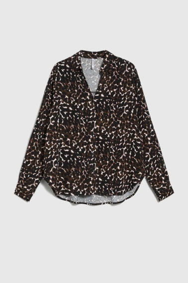 Wiskozowa koszula brązowa