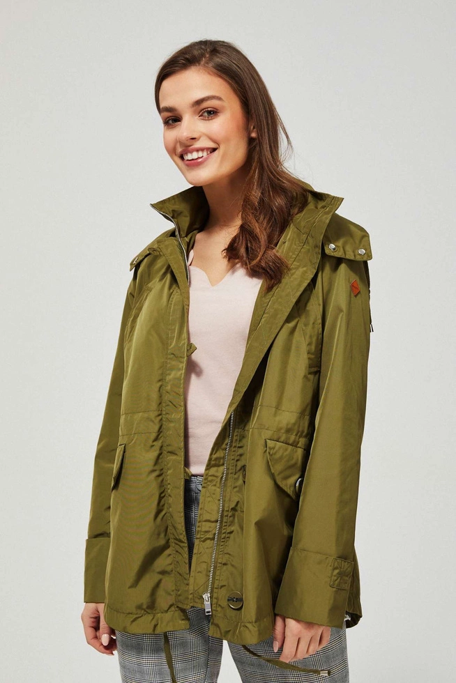 Kurtka wiatrówka z kapturem
