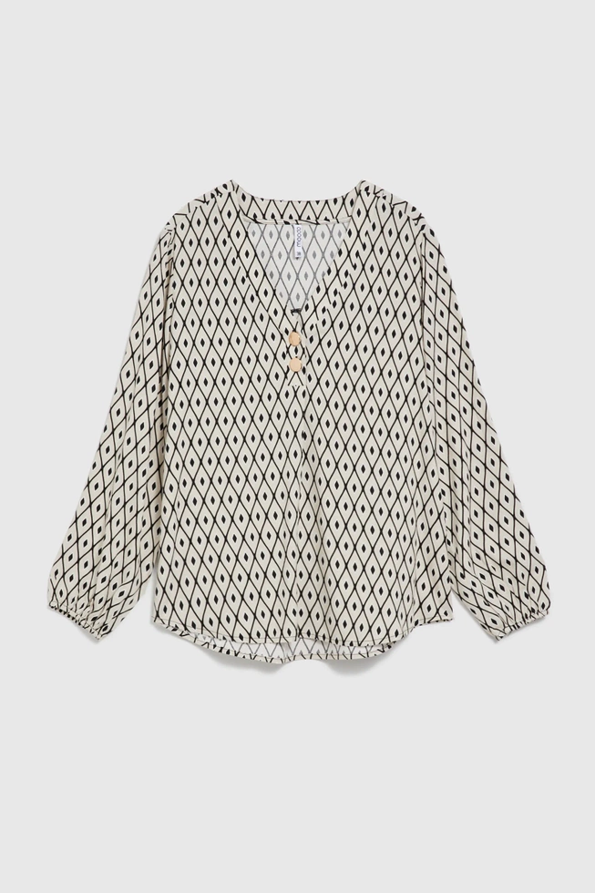 Koszula ze wzorem i ozdobnymi guzikami