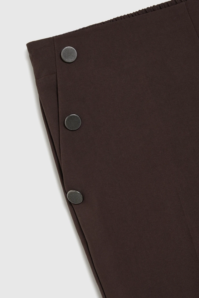 Spodnie cygaretki brązowe