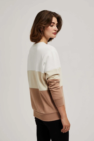 Bluza z nadrukiem ciemnobeżowa