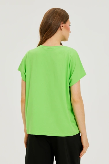 Gładka bluzka zielona