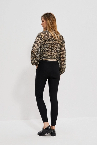 Legginsy z błyszczącym pasem