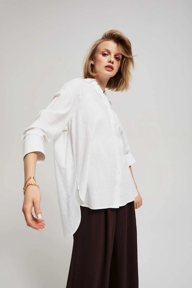 Lniana koszula biała