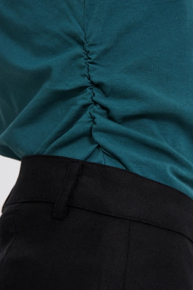 Top z bawełny zielony