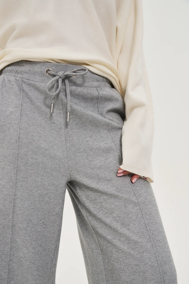 Spodnie z szerokimi nogawkami szare