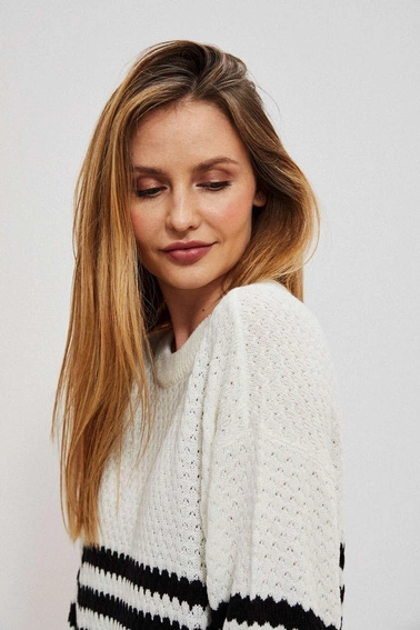 Czarno-biały sweter