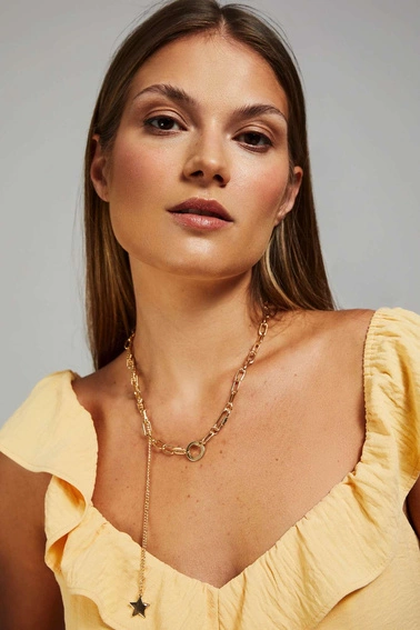 Naszyjnik łańcuch z zawieszką w kształcie gwiazdy