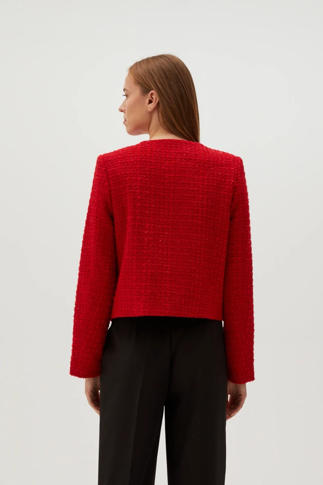 Marynarka z guzikami w kolorze złotym czerwona