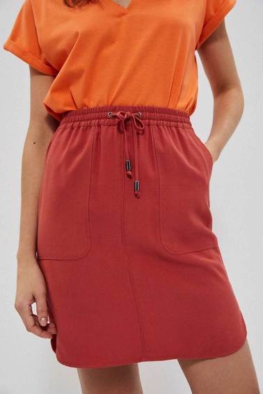 Spódnica z wiskozy z kieszeniami