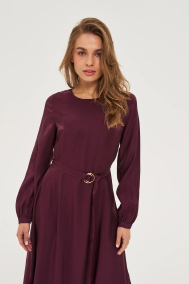 Sukienka midi burgundowa 