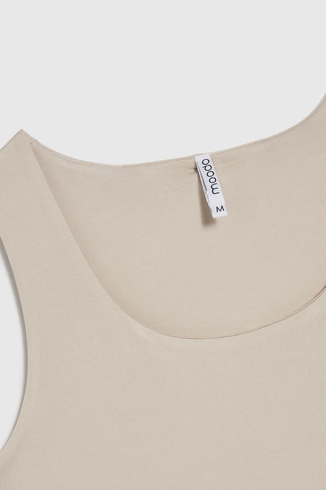 Gładki top beżowy