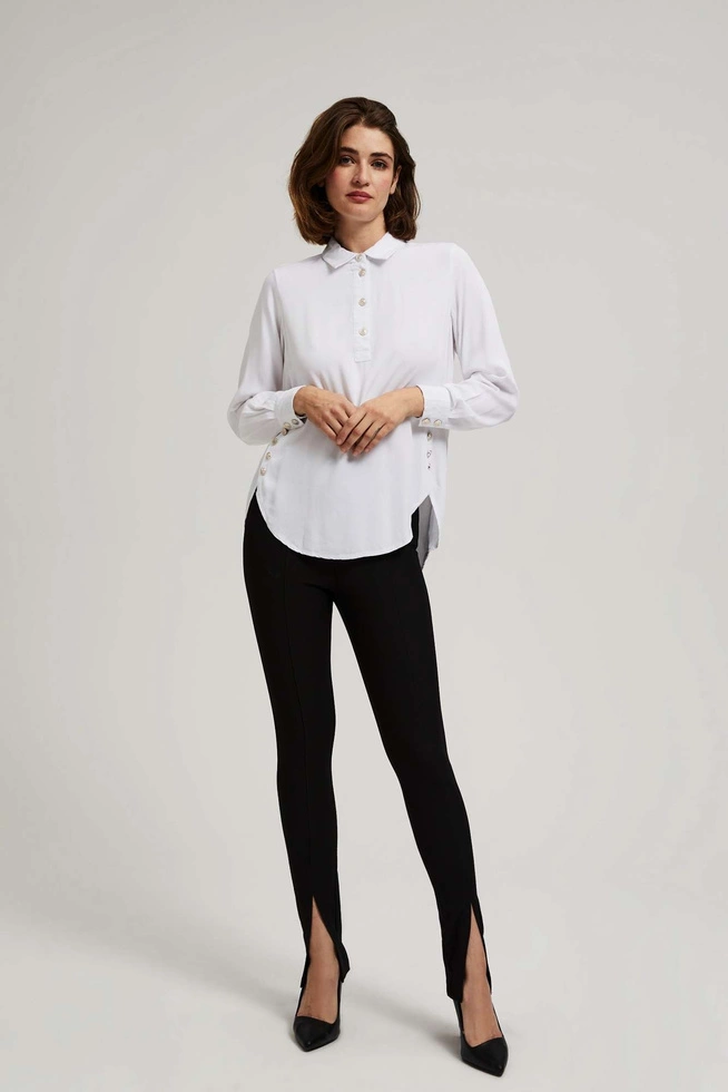 Legginsy z rozcięciem z przodu nogawek