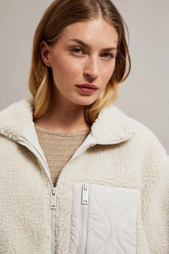 Kurtka teddy beżowa