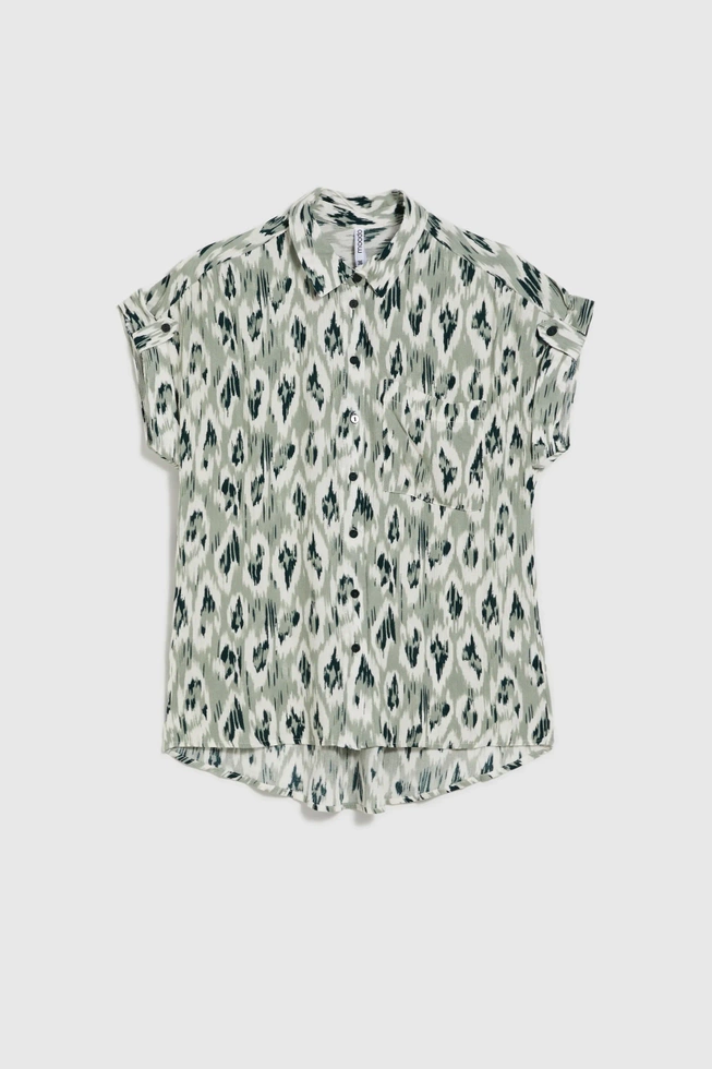 Wiskozowa koszula oliwkowa